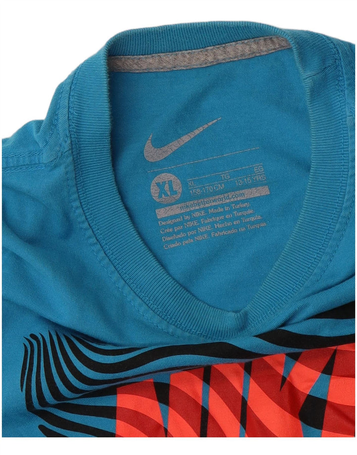 Nike Jungen T-Shirt mit Grafik, 13–14 Jahre, XL, Blau