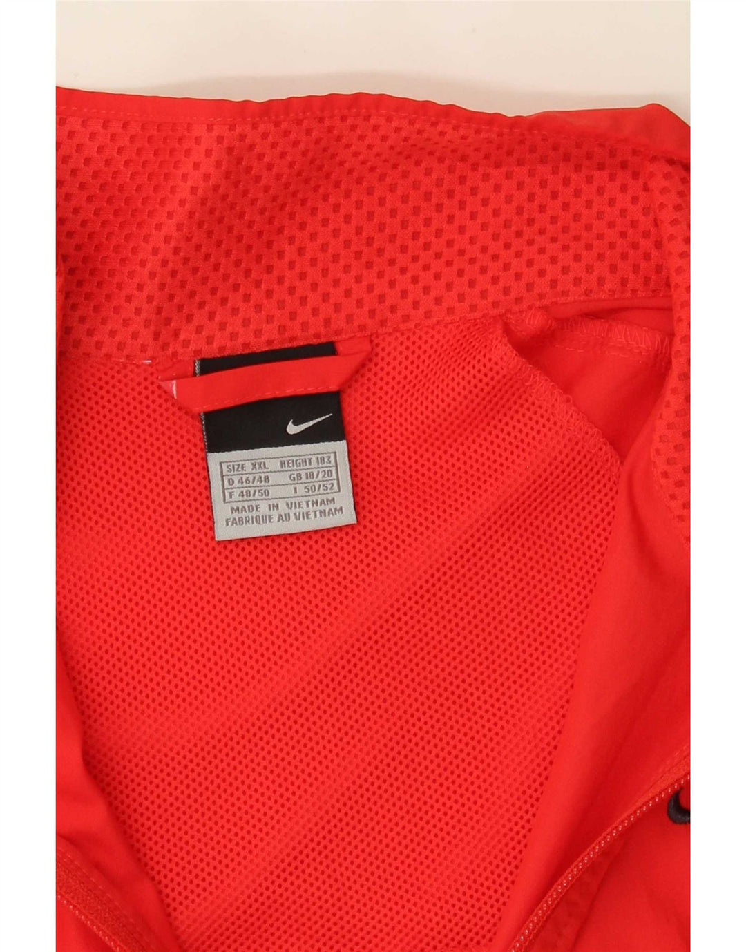 Nike Damen-Trainingsanzug-Oberjacke UK 18/20 2XL Roter Farbblock