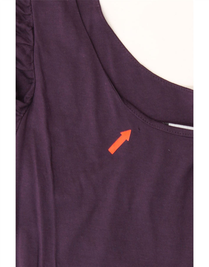 WAREHOUSE Womens Top Long Sleeve UK 10 Small Purple Viscose Vintage Warehouse and Second-Hand Warehouse from Messina Hembry 