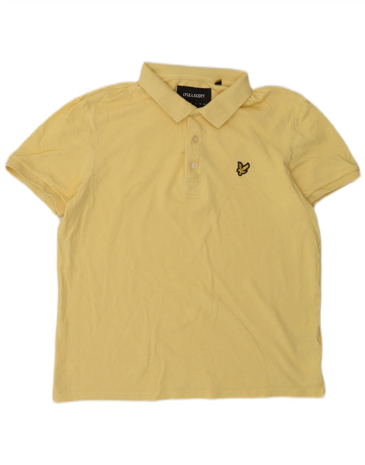 Lyle & Scott Herren-Poloshirt aus mittelgelber Baumwolle
