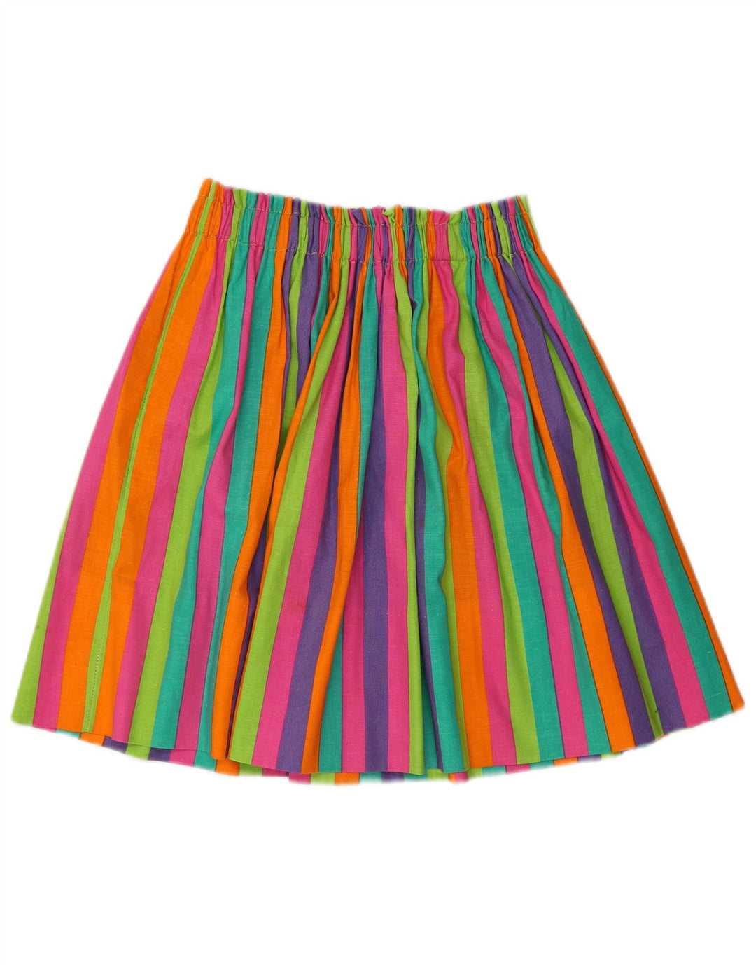 VINTAGE Womens A-Line Skirt W24 XS Multicoloured Striped