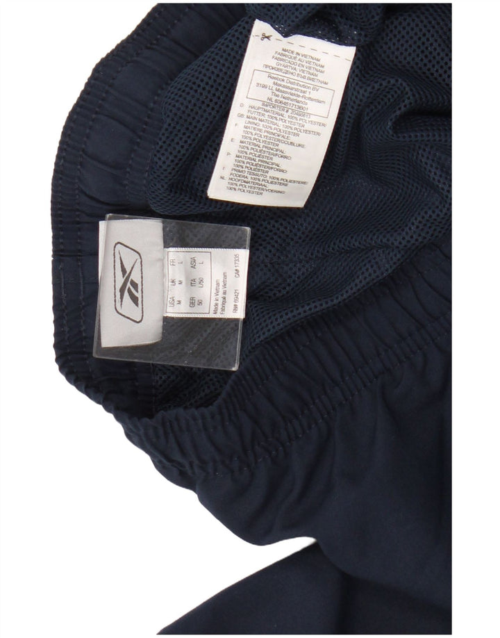 Reebok Herren-Trainingshose, Jogginghose, Mittelblau, Polyester
