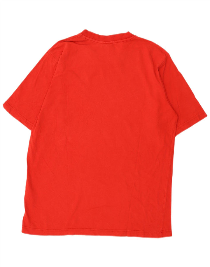 Adidas Herren Grafik-T-Shirt aus mittelroter Baumwolle