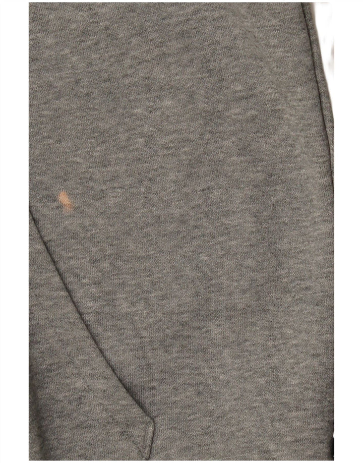 PUMA Mens Graphic Hoodie Jumper Medium Grey Flecked Cotton