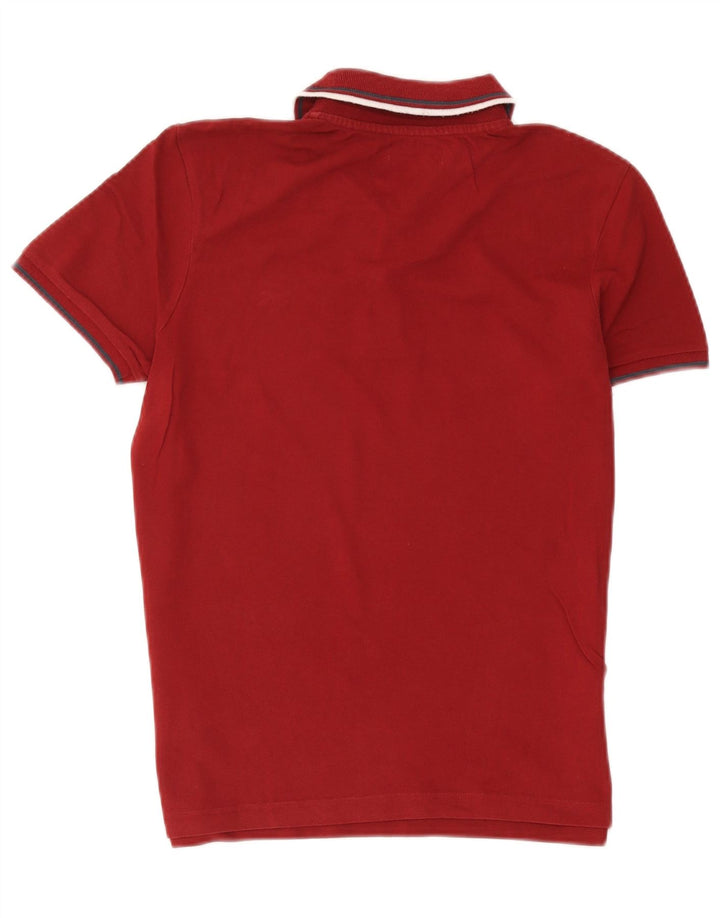 Diadora Herren Poloshirt Small Burgunderrot gestreift