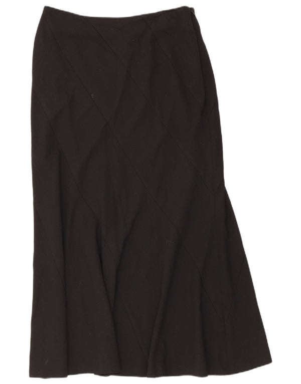 Marks & Spencer Damen Midirock mit hoher Taille, UK 12, Mittel W30, Schwarz