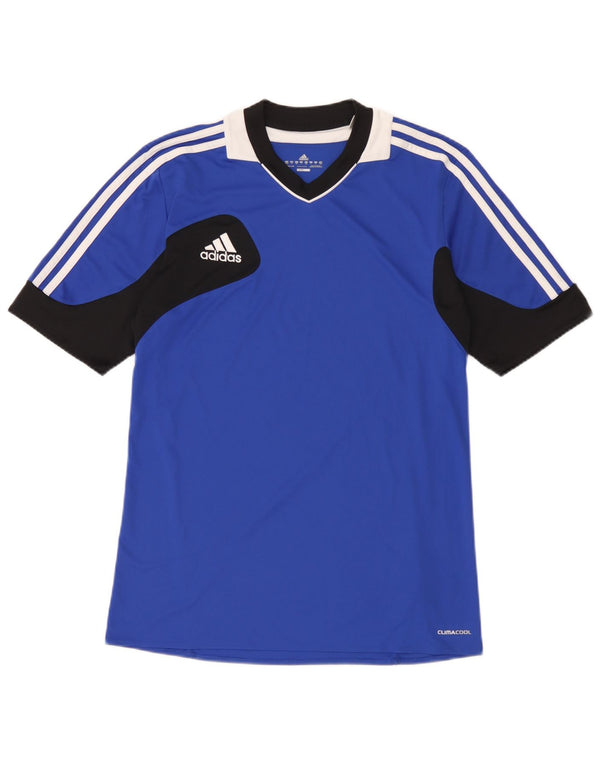 Adidas Herren Climacool T-Shirt Top UK 40/42 Mittelblau Farbblock