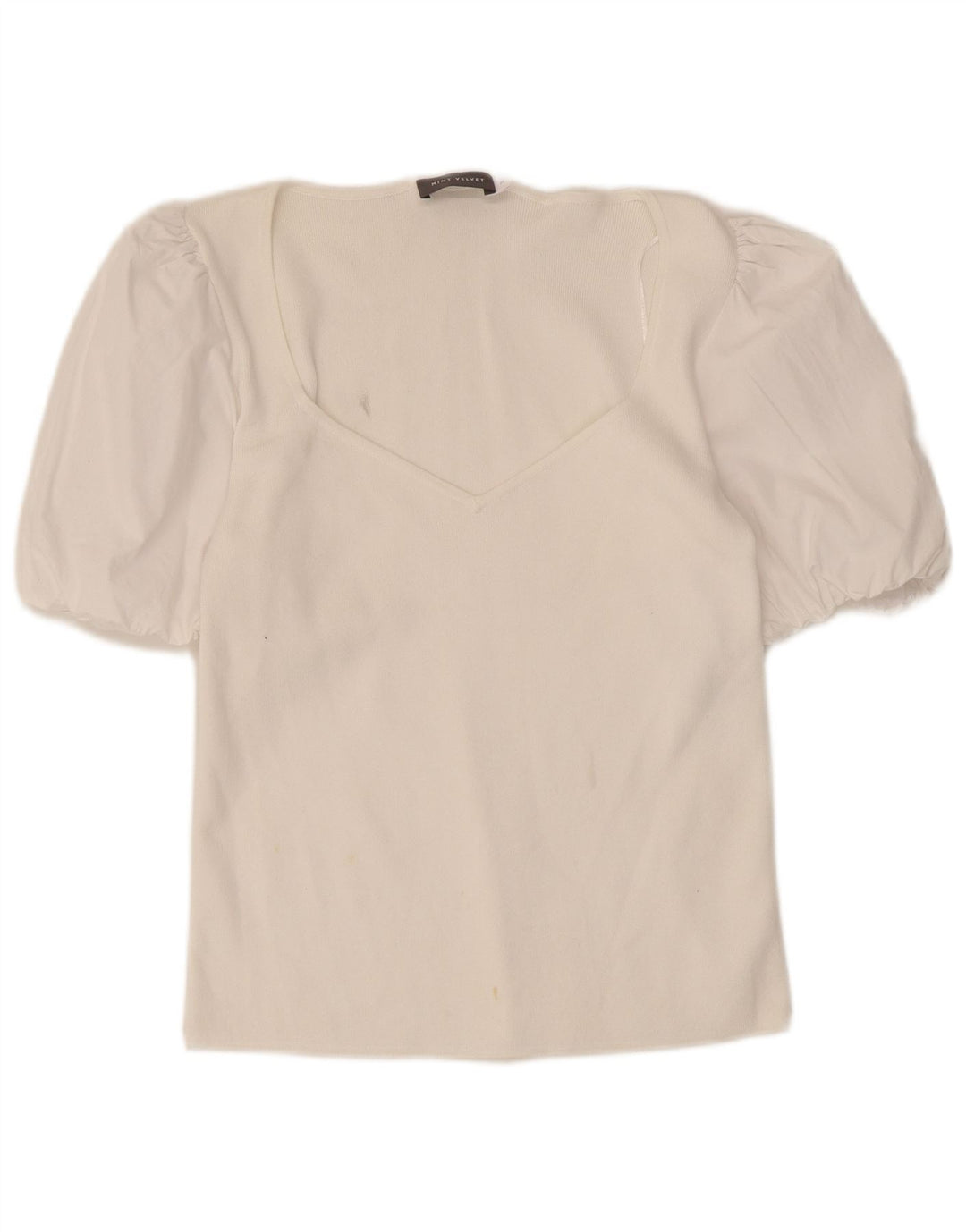 MINT VELVET Damen Blusentop UK 12 Mittelweiß Modal