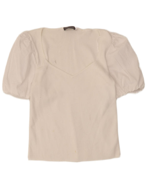 MINT VELVET Damen Blusentop UK 12 Mittelweiß Modal