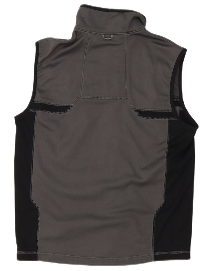 Columbia Herren-Trainingsanzug, ärmellos, Jacke, Mittelgrau, Farbblock