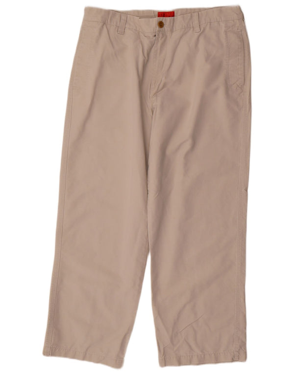 IZOD Herren gerade Chinohose W38 L30 Beige Baumwolle
