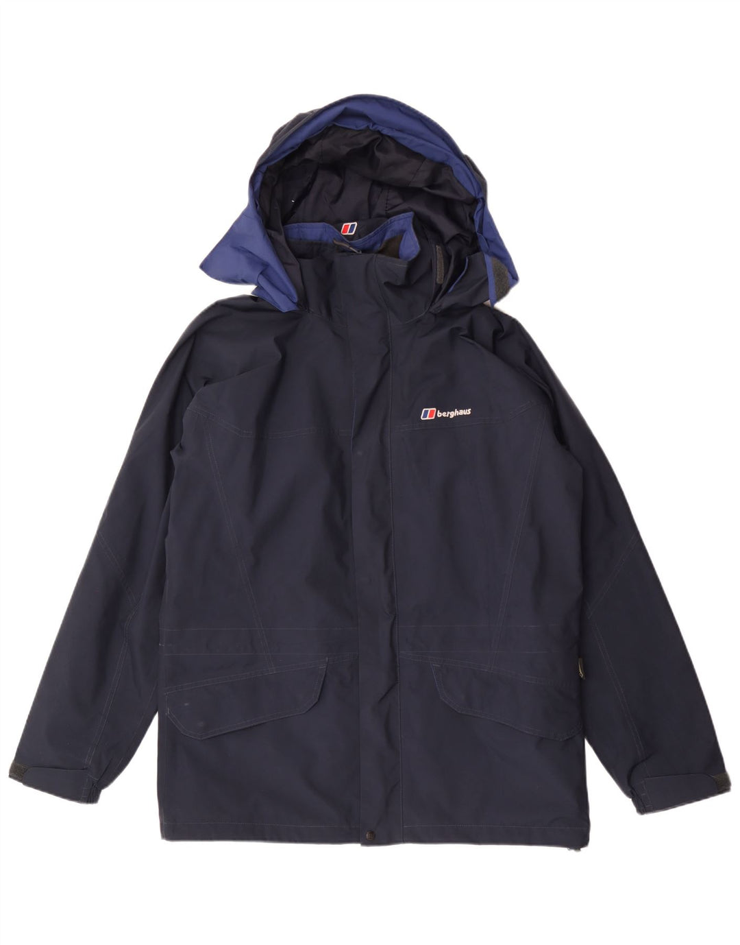 Berghaus Herren-Regenjacke mit Kapuze, UK 38, mittelmarineblau, Polyester
