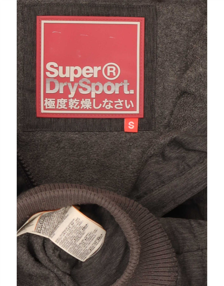 Superdry Wattierte Jacke mit Kapuze für Damen, UK 10, Klein, Grau, Polyester