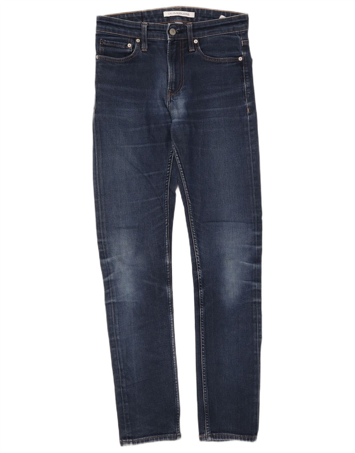 Calvin Klein Herren Slim Jeans W28 L32 Blaue Baumwolle