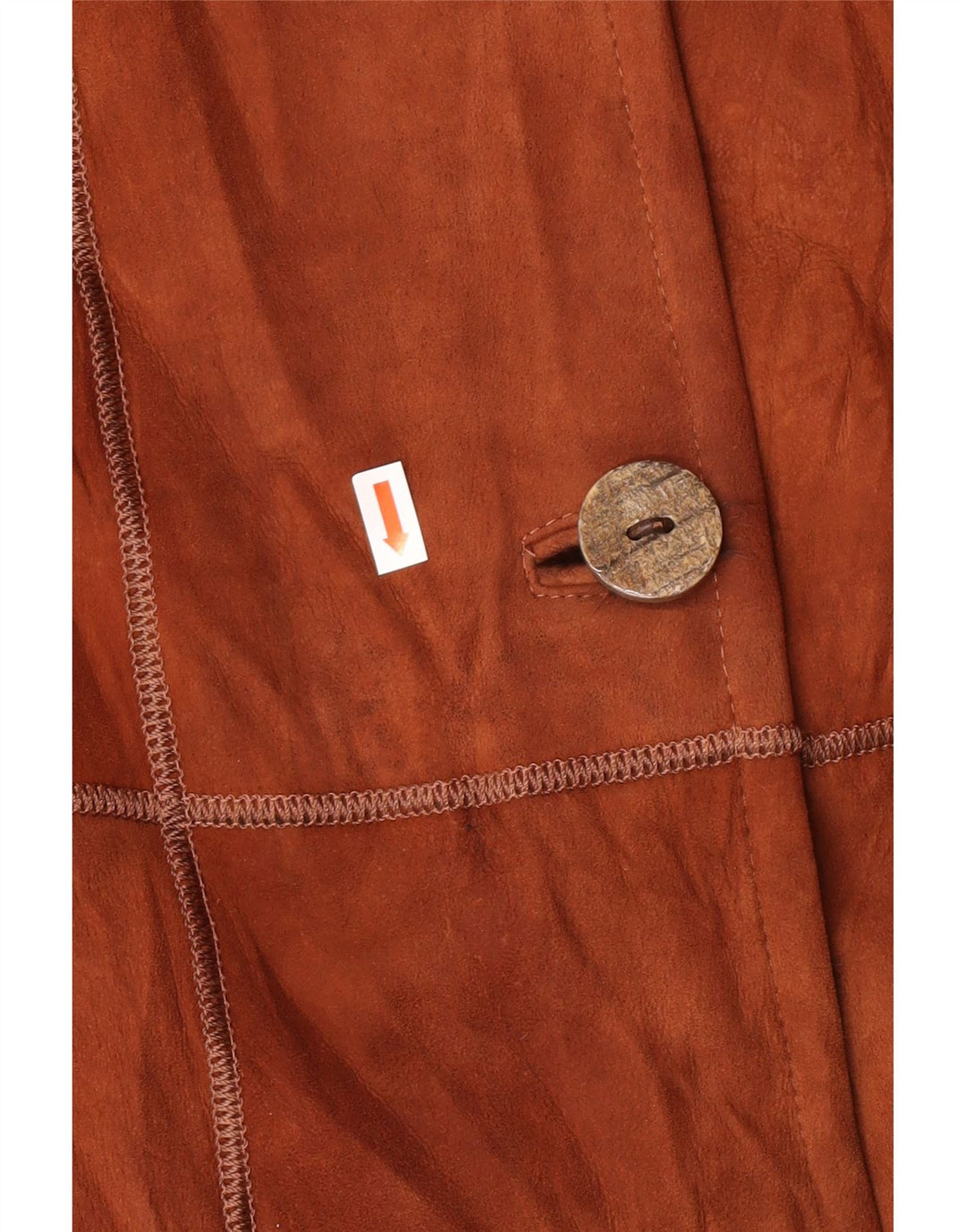 VINTAGE Damen Lammfellmantel IT 44 Mittelbraunes Leder