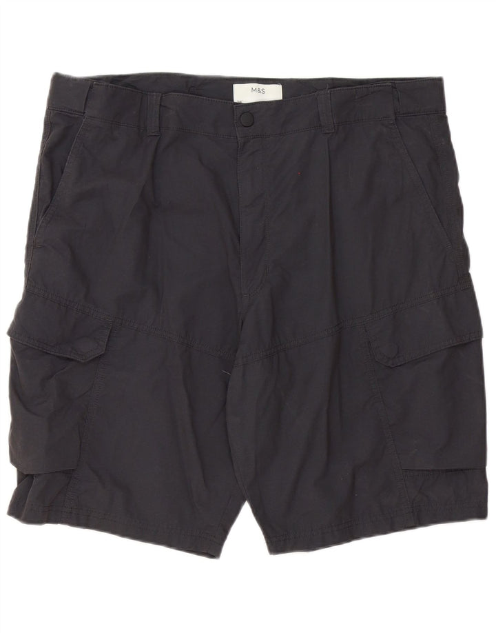 MARKS & SPENCER Herren Cargoshorts W38 XL Graue Baumwolle