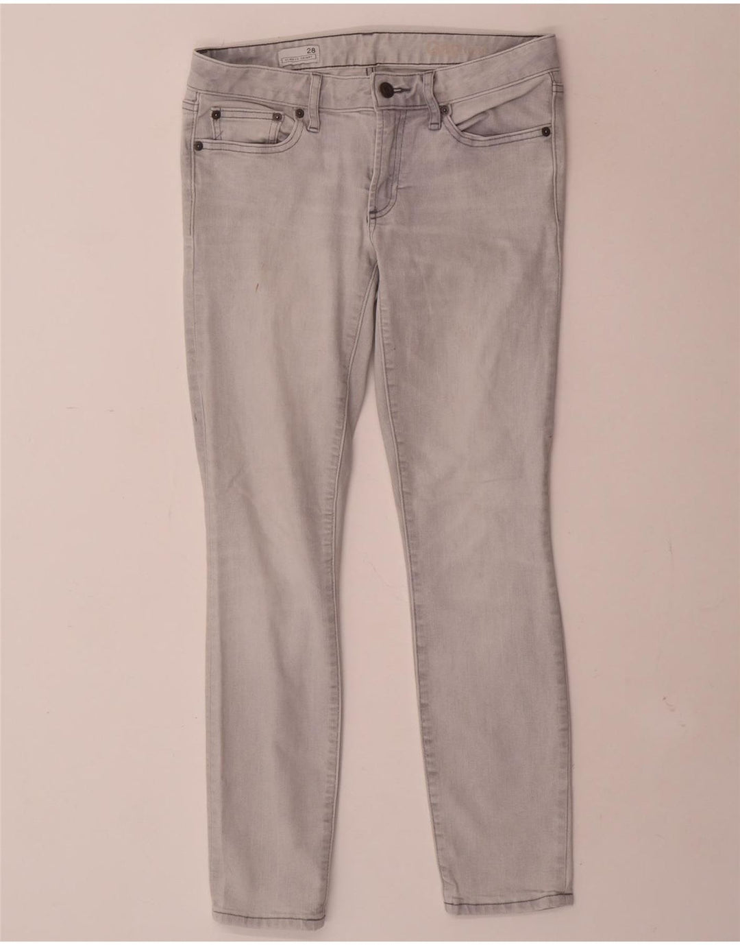 Gap Damen Skinny Jeans W28 L28 Graue Baumwolle
