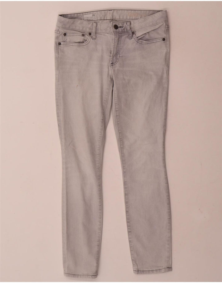 Gap Damen Skinny Jeans W28 L28 Graue Baumwolle