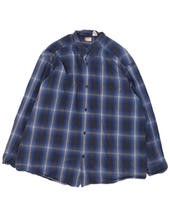 Levi's Herrenhemd 2XL, blau kariert, Baumwolle