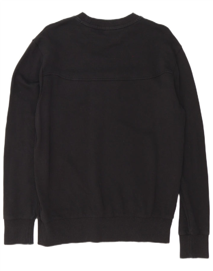 Hugo Boss Herren-Sweatshirt mit Grafik, mittelschwarze Baumwolle