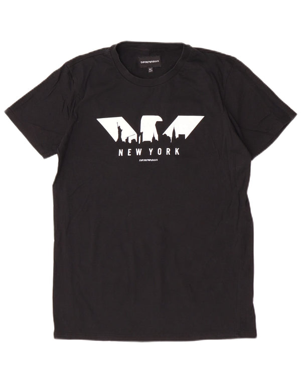 Emporio Armani Jungen Grafik T-Shirt Top 15-16 Jahre Schwarz