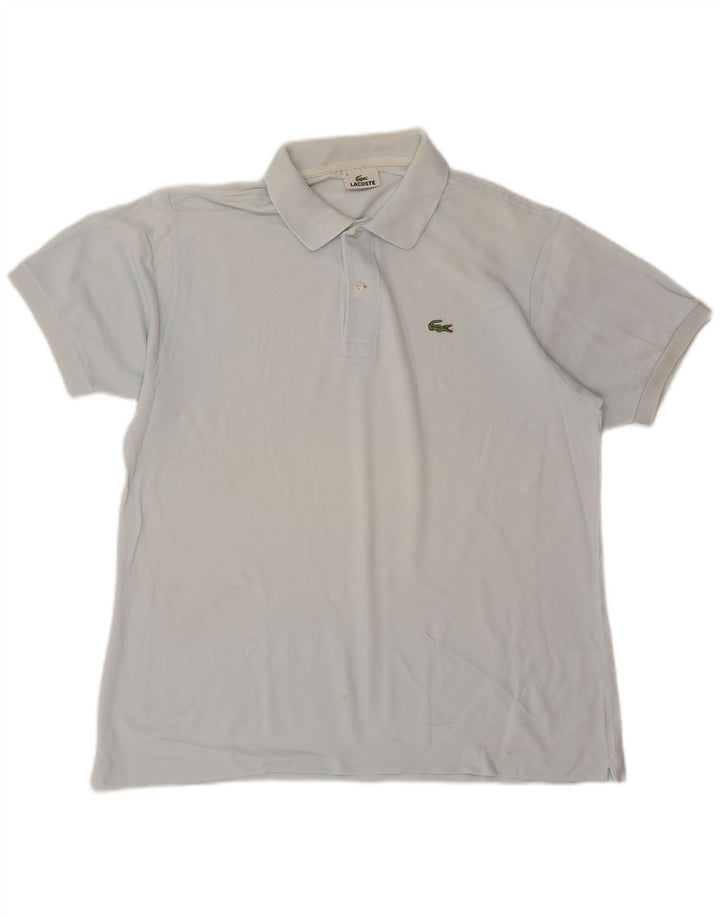 Lacoste Herren-Poloshirt, Größe 5, groß, blaue Baumwolle