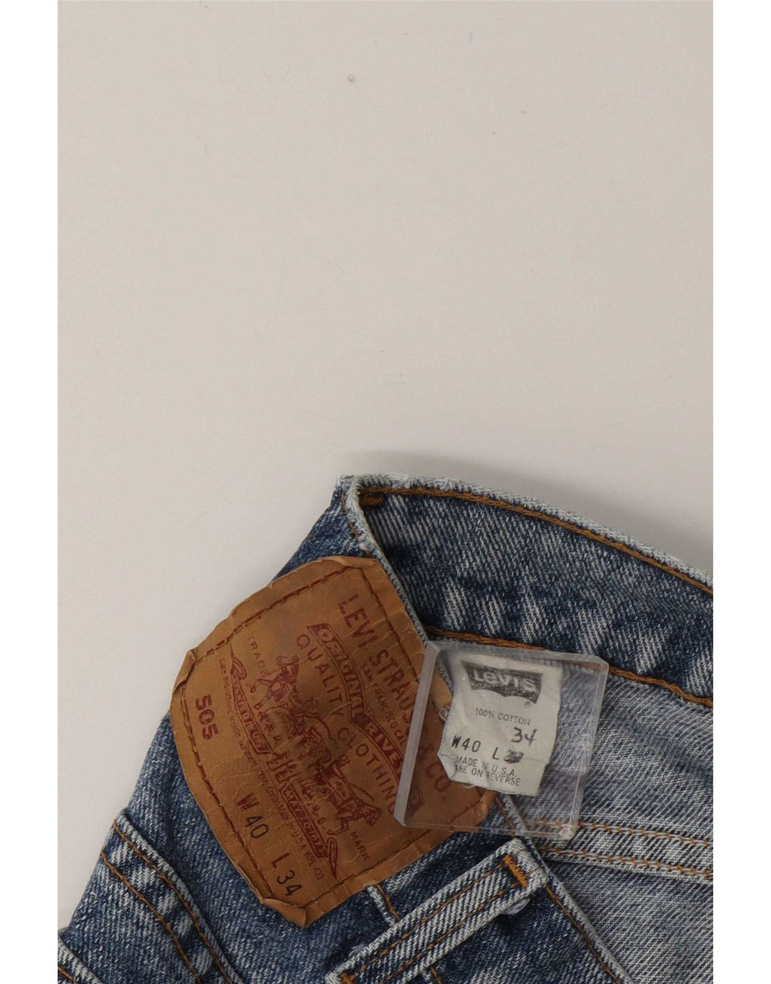 Levi's Herren 505 Straight Jeans W40 L26 Blaue Baumwolle