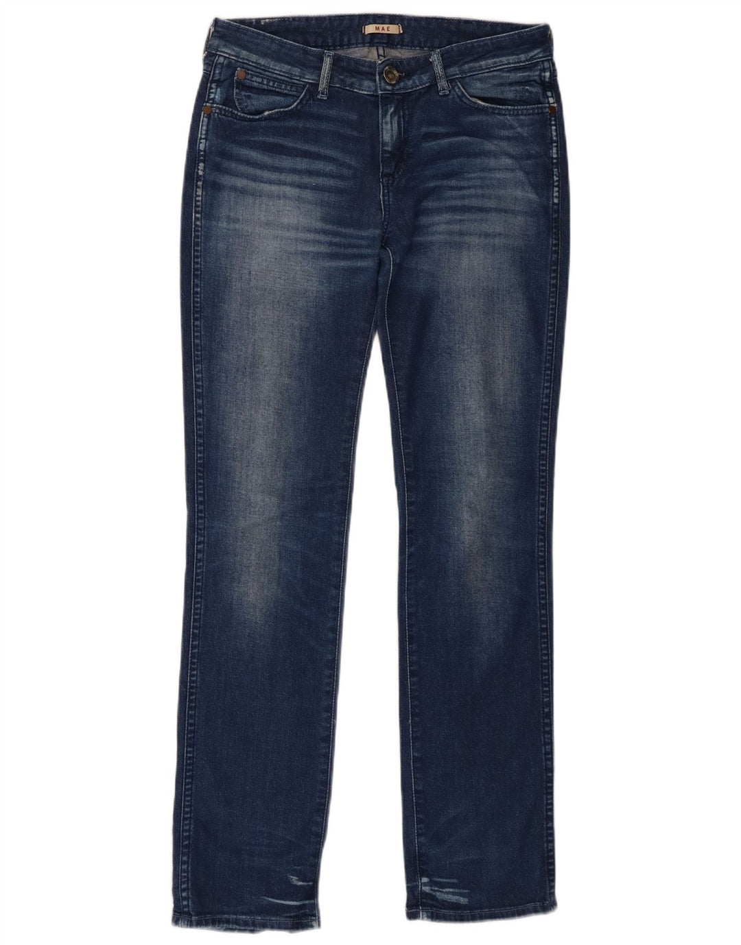 Wrangler Damen Straight Jeans W30 L32 Blaue Baumwolle