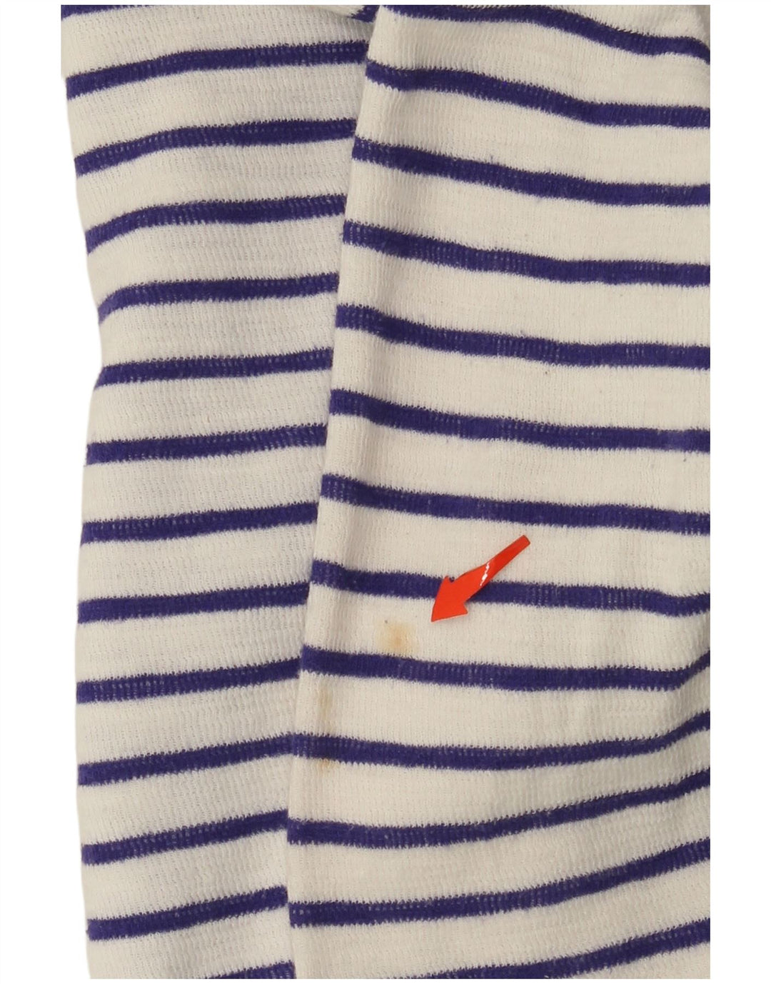 JOULES Damen Crop Open Cardigan Pullover UK 8 Small Weiß gestreift Baumwolle