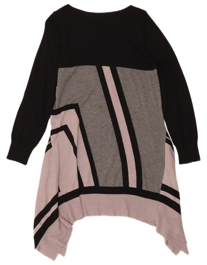 Marks & Spencer Damen Strick-Tunikakleid UK 14 Mittelrosa Farbblock