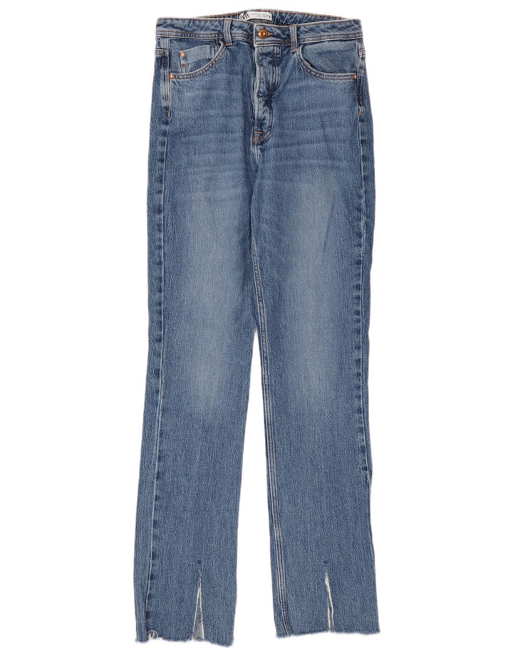 Zara Damen Straight Jeans EU 40 Medium W30 L32 Blaue Baumwolle