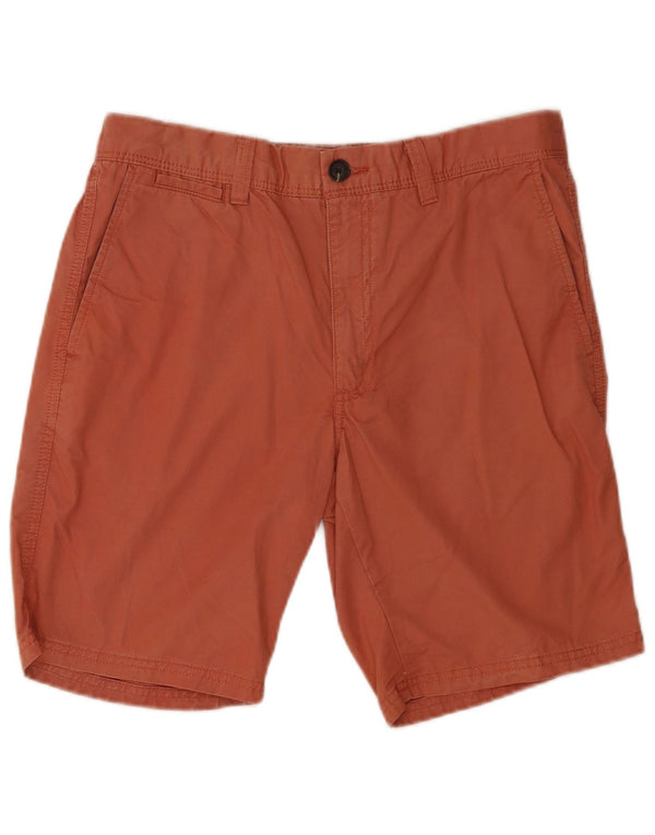 Marks & Spencer Herren Chinoshorts W34 Large Orange Baumwolle