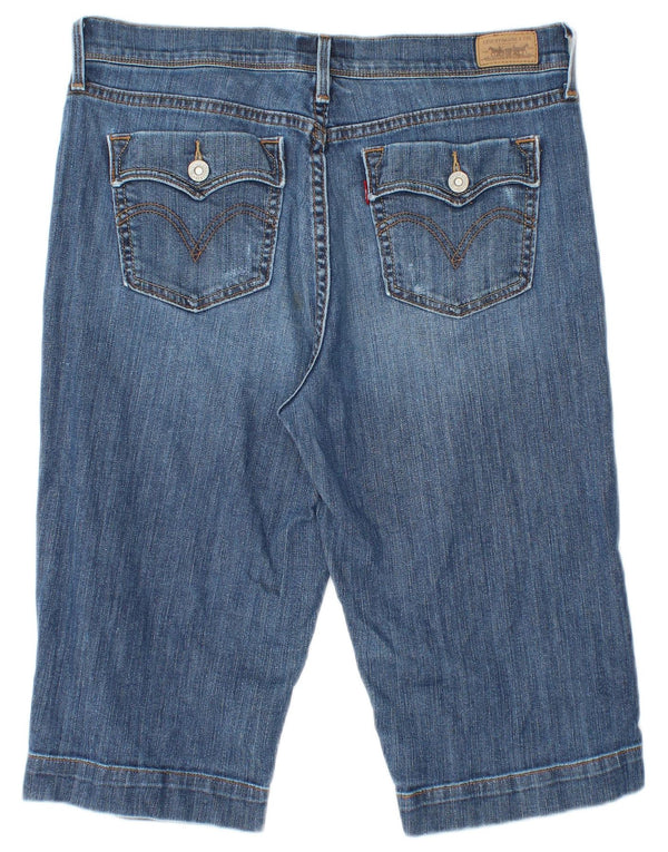 LEVI'S Damen Bermuda Distressed Denim Shorts US 8 Medium W28 Blaue Baumwolle