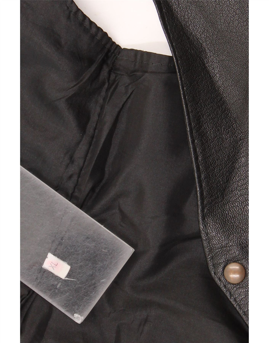 Vintage Herren Lederweste XL Schwarz