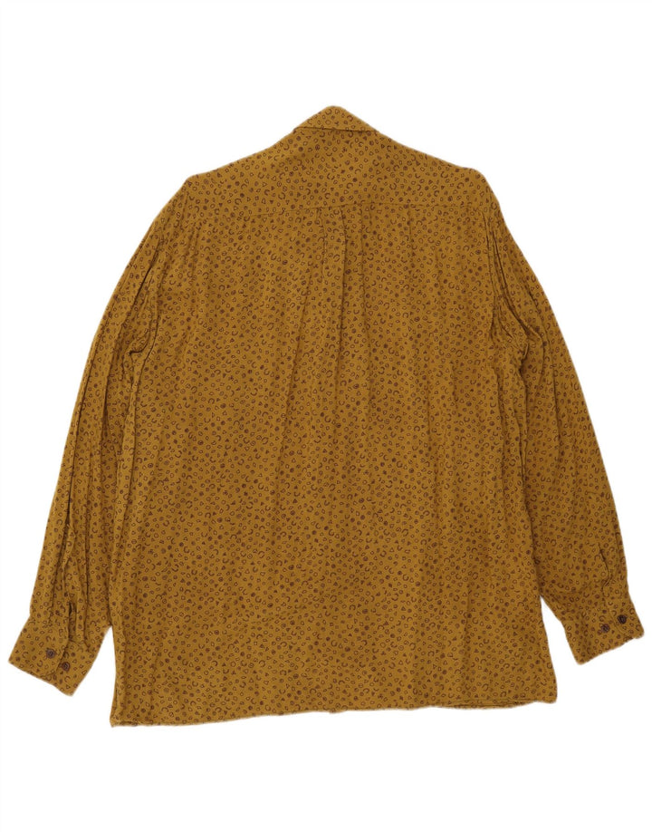 Eterna Herren-Hemd mit abstraktem Muster, Größe 41 16, groß, gelb