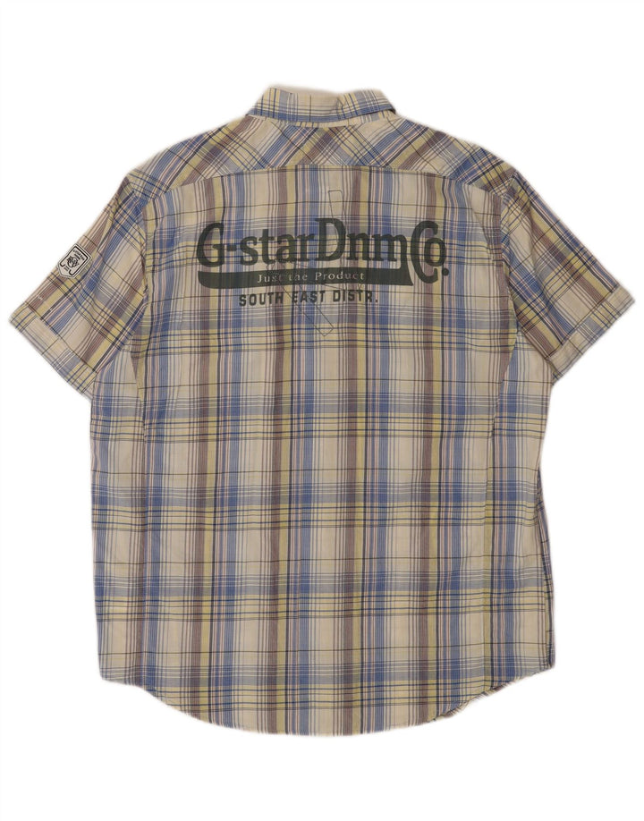 G-Star Herren Graphic Short Sleeve Shirt XL Mehrfarbig karierte Baumwolle
