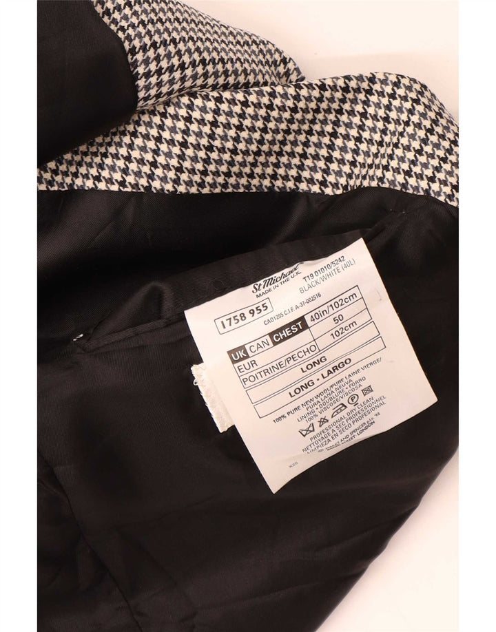 Marks & Spencer Herren St. Michael Blazer Jacke UK 40 Medium Schwarz