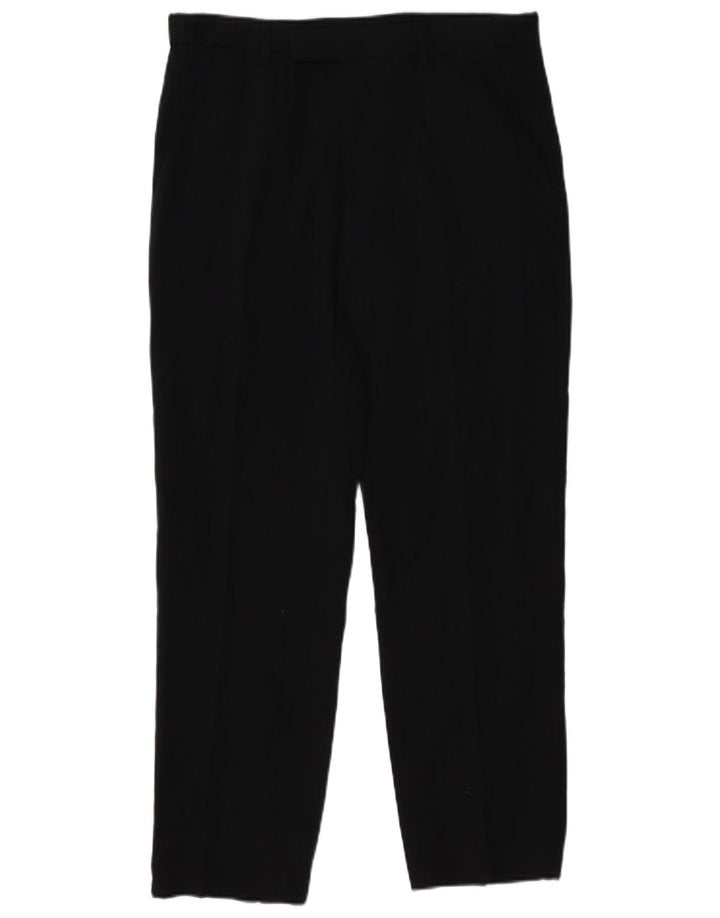 Marks & Spencer Damen Straight Regular Anzughose W32 L29 Schwarz