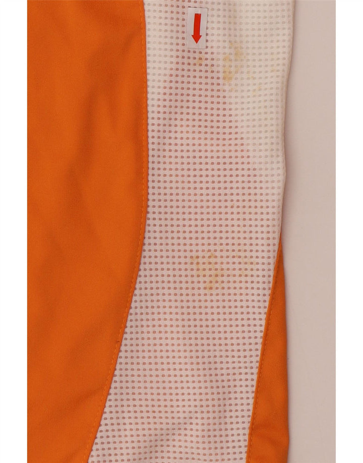 ADIDAS Herren Climacool T-Shirt Top Large Orange Colourblock Polyester