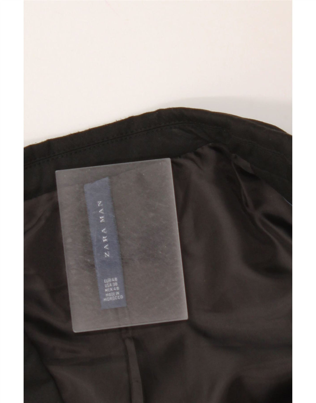 ZARA Herren 2-Knopf-Blazerjacke EU 48 Mittelschwarz