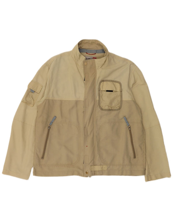Energie Herren Utility Jacke UK 42 XL Beige Farbblock