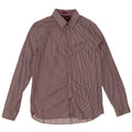 TED BAKER Herrenhemd Größe 4 Large Lila Nadelstreifen Baumwolle