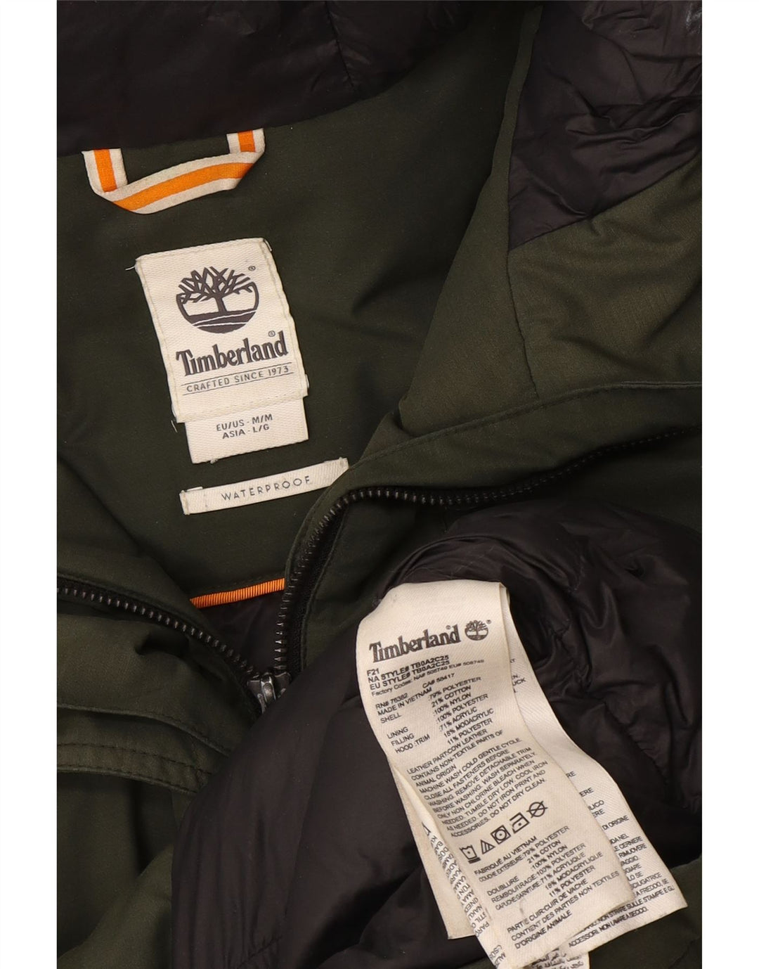 Timberland Damen Parka mit Kapuze, UK 14, Mittelgrün, Polyester