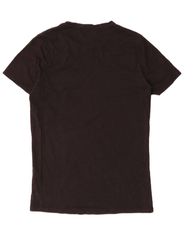 Diesel Herren T-Shirt Top Large Schwarz Baumwolle