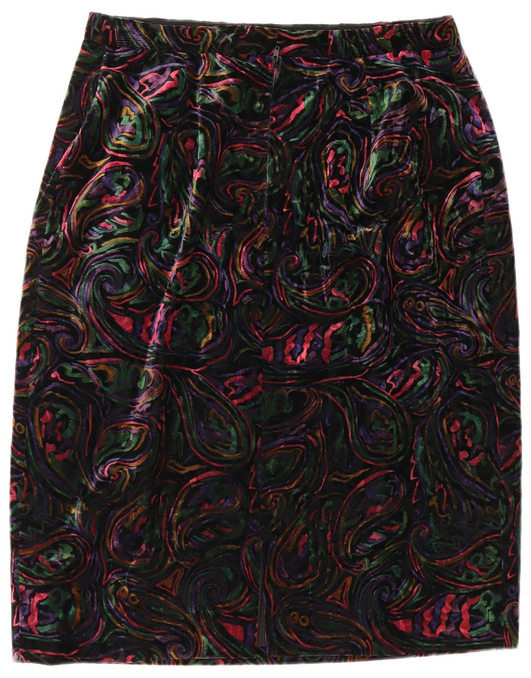 VINTAGE Damen 1 Knopf 2-teiliges Rockset UK 12 Medium W32 Mehrfarbig