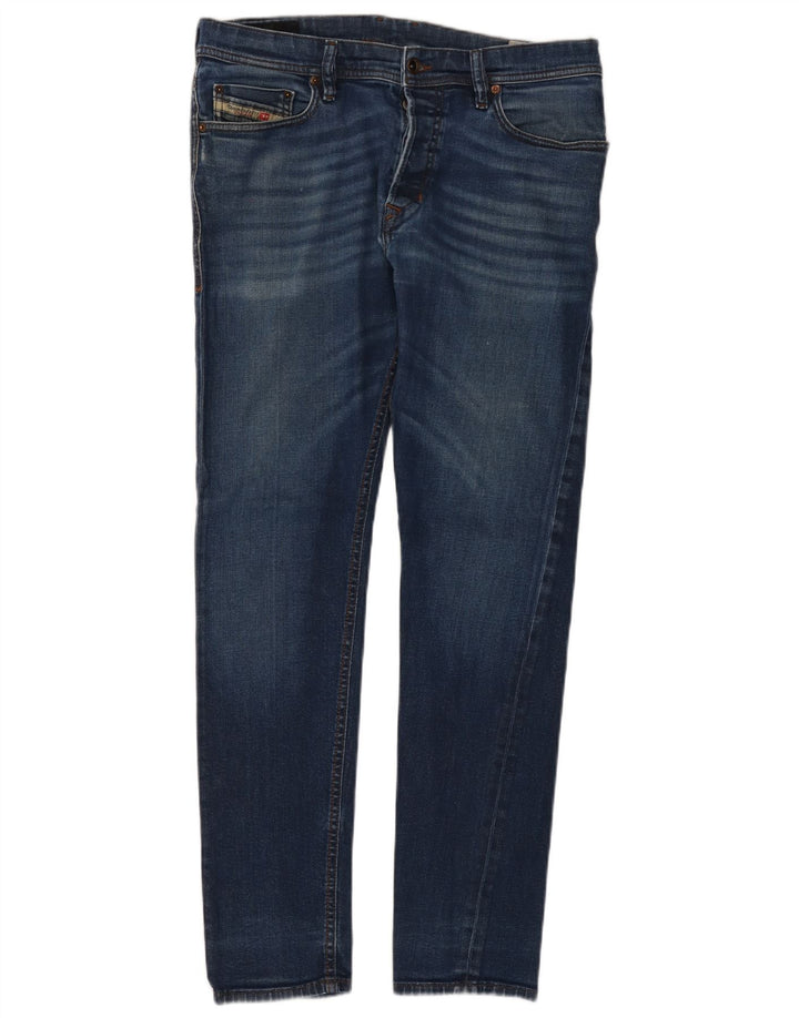 DIESEL Herren Tepphar Carrot Slim Jeans W33 L32 Blaue Baumwolle