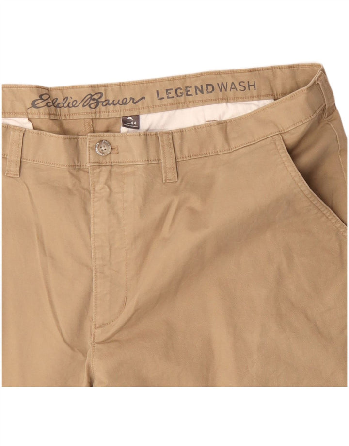 Eddie Bauer Herren Slim Chino Shorts W44 2XL Beige Baumwolle