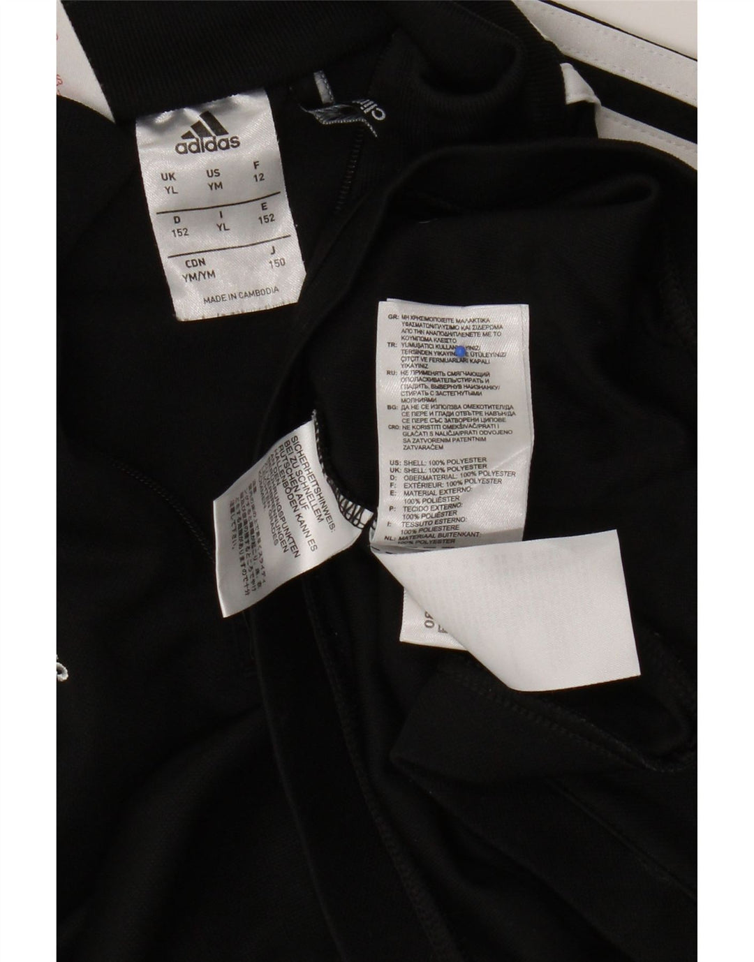 Adidas Jungen Climalite Pullover Trainingsanzug Top 11-12 Jahre Large Schwarz