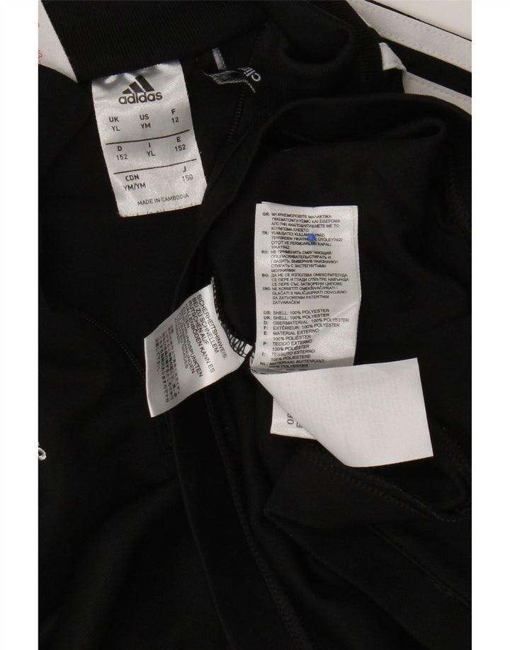 Adidas Jungen Climalite Pullover Trainingsanzug Top 11-12 Jahre Large Schwarz