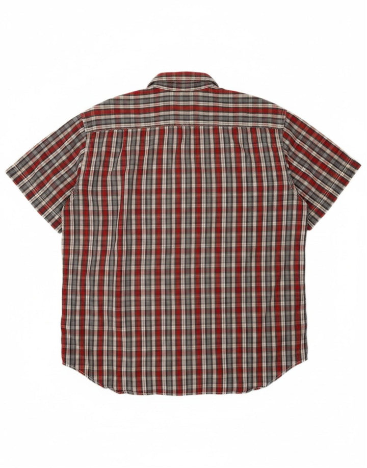 FCUK Mens Short Sleeve Shirt 2XL Multicoloured Check Cotton